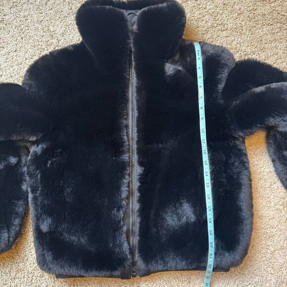 Goldbergh Victoria Faux Fur Furry Ski Jacket Black NWOT US 4 - Picture 6 of 10